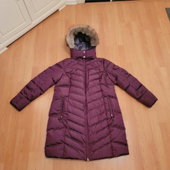 Eddie Bauer Women's Sun Valley Hooded Down Parka Dark Plum - 1X - Picture 10 of 15